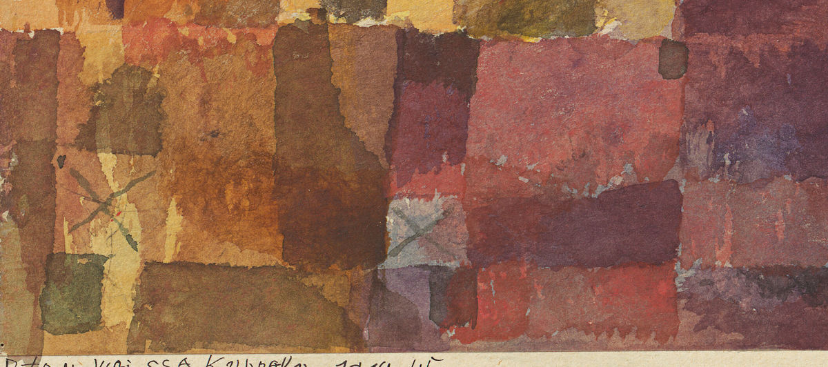 Detail 5: Lower mosaic of translucent colour blocks in Red and White Domes